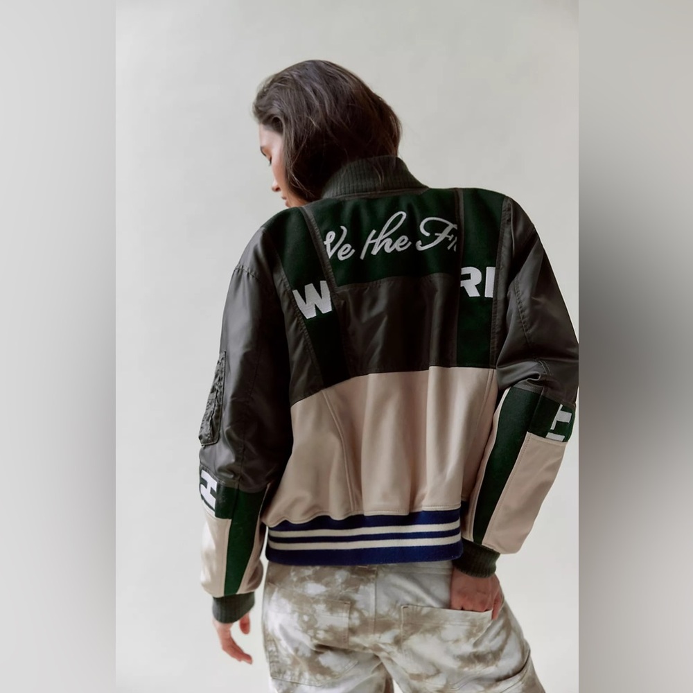 Free people We The Free Triple Kick Novelty Bomber Jacket - Picture 2 of 9